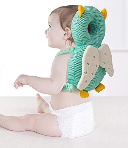 Baby Head Protector, Toddlers Head Safety Pad Cushion, Adjustable Toddlers Head Safety Pad Cushion Backpack, Baby Back Protection for Crawling & Walking, for Age 4-24Months (Yellow-A)